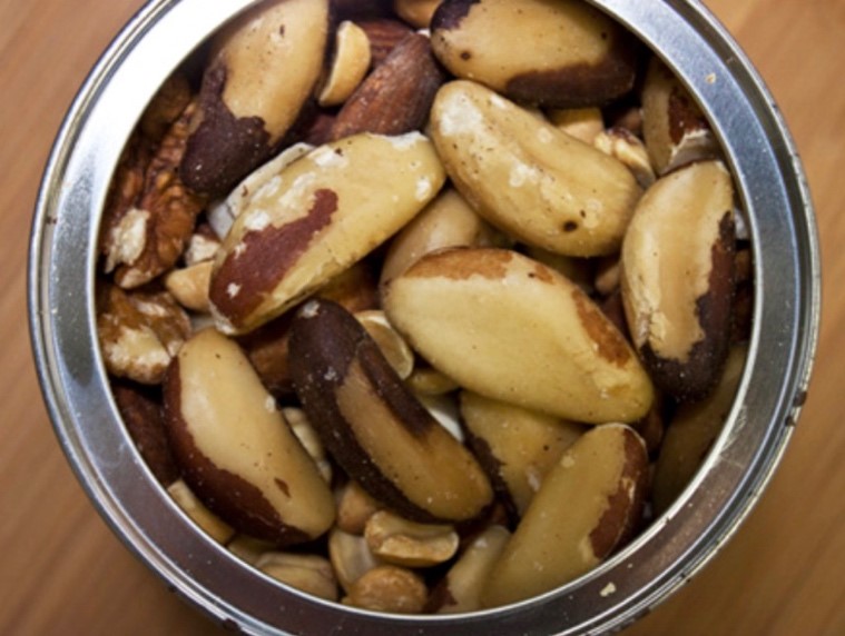Big brazil nuts in a jar